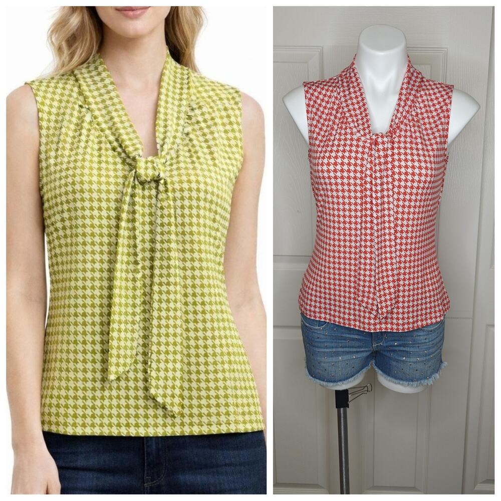Banana Republic Sleeveless Tie Neck Blouse sz S